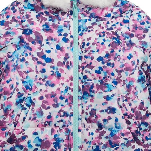 Carter's Girls 2-piece Snowsuit Faux Fur Trimmed Hooded Puffer Jacket and Ski Bib Set in Saudi Arabia