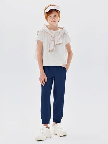 Haloumoning Boys Jogger Sweatpants Kids Summer Drawstring Elastic Waistband Athletic Pants with Poctkets 5-14 Years in Saudi Arabia