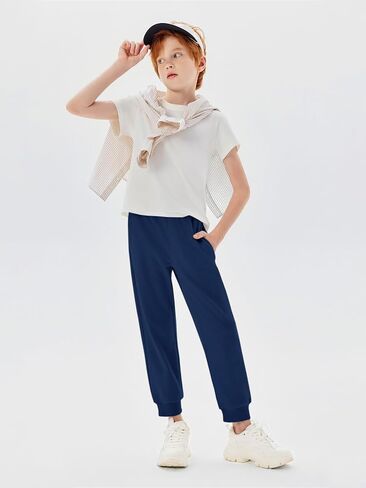 Haloumoning Boys Jogger Sweatpants Kids Summer Drawstring Elastic Waistband Athletic Pants with Poctkets 5-14 Years in Saudi Arabia