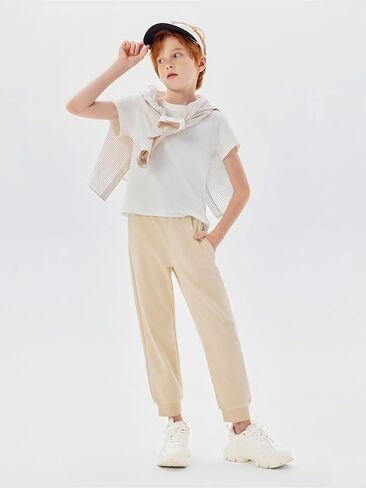Haloumoning Boys Jogger Sweatpants Kids Summer Drawstring Elastic Waistband Athletic Pants with Poctkets 5-14 Years in Saudi Arabia