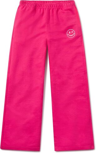 JOE BOXER Girls Wide Leg Sweatpants, French Terry Girls Sweatpants Sizes 6-14, Girls Wide Leg Pants, Girls Baggy Sweatpants in Saudi Arabia