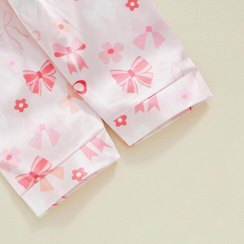 Twopumpkin Toddler Girl Boy Halloween Satin Silk Pajamas Button Down 2 Piece Pajama Set Little Kids Girls Pjs Nightgown in Kuwait