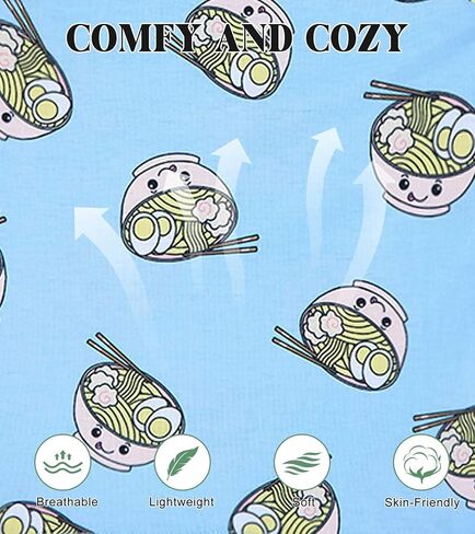 uideazone Girls Pajamas 3 Pieces Set Shirts&Tank Shorts Pjs Sets Cute Sleepwear Size 5-14 in Saudi Arabia