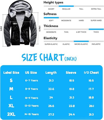 GEEK LIGHTING Boys Sherpa Lined Hoodie Kids Fleece Sweatshirt Full Zip Hooded Jacket in Saudi Arabia