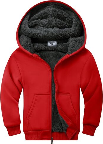 SWISSWELL Kids Fleece Hoodie Full Zip Hooded Sweatshirt Long Sleeve Cozy Jacket for Boys and Girls 6-15 Years Old in Saudi Arabia