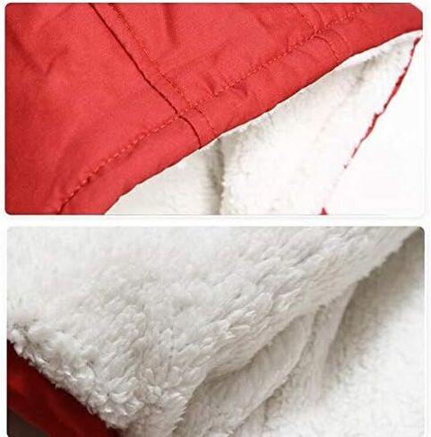 Mallimoda Boy's Thick Cotton-Padded Parka Jacket Hooded Fleece Coat in Saudi Arabia