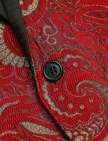 COOFANDY Men's Floral Tuxedo Jacket Luxury Embroidered Wedding Blazer Dress Suit for Party Dinner in Kuwait