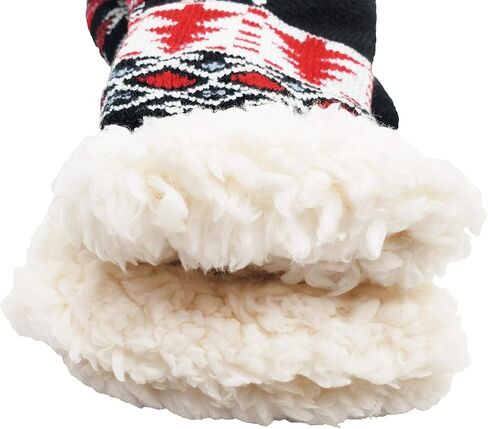 Kids Fluffy Thermal Sherpa Socks, 3 Pairs, Cute Christmas Slipper Winter Non Skid, Warm Ultra Soft Boys Girls in Kuwait