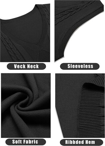 COOFANDY Men's Sweater Vest Sleeveless V Neck Knitted Slim Fit Casual Lightweight Pullover Sweater in Saudi Arabia