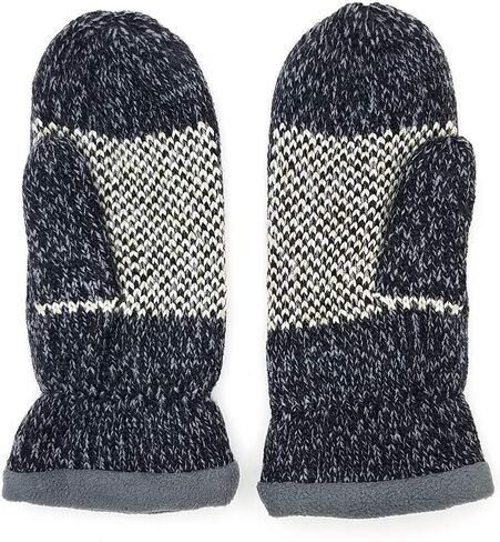 BRUCERIVER Women Snowflake Knit Mittens with Warm Thinsulate Fleece Lining in Kuwait