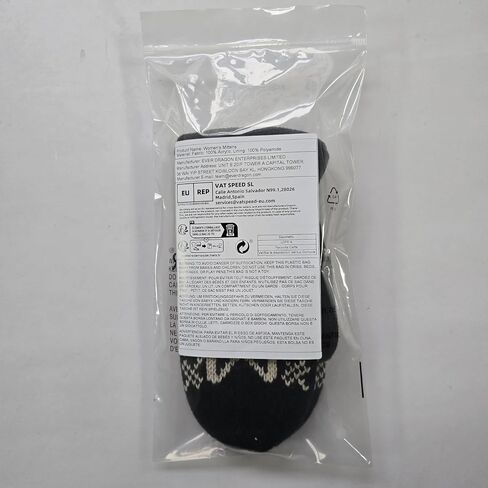 BRUCERIVER Women Snowflake Knit Mittens with Warm Thinsulate Fleece Lining in Kuwait