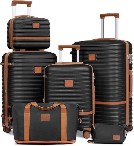 Joyway Expandable Luggage Sets 5 Piece, Hard Case Suitcase Set with Spinner Wheels, Hardshell Lightweight Travel Luggage with TSA Lock in Saudi Arabia