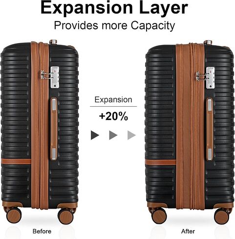 Joyway Expandable Luggage Sets 5 Piece, Hard Case Suitcase Set with Spinner Wheels, Hardshell Lightweight Travel Luggage with TSA Lock in Saudi Arabia