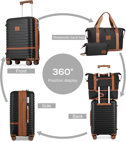 Joyway Expandable Luggage Sets 5 Piece, Hard Case Suitcase Set with Spinner Wheels, Hardshell Lightweight Travel Luggage with TSA Lock in Saudi Arabia