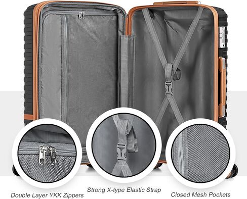 Joyway Expandable Luggage Sets 5 Piece, Hard Case Suitcase Set with Spinner Wheels, Hardshell Lightweight Travel Luggage with TSA Lock in Saudi Arabia