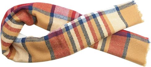 American Trends Womens Fall Winter Scarf Plaid Tassel Soft Warm Blanket Scarves Womens Shawl Wraps in Saudi Arabia
