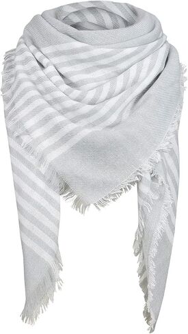 American Trends Womens Fall Winter Scarf Plaid Tassel Soft Warm Blanket Scarves Womens Shawl Wraps in Saudi Arabia