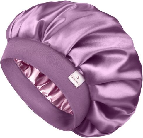 YANIBEST Bonnet for Men Hair Bonnet for Sleeping Double Layer Satin Bonnets for Black Women Curly Hair Braids in Kuwait