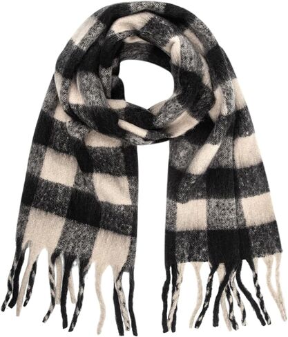 Womens Scarf Winter Big Colorful Checked Thick Warm Soft Scarves Casual Tassel Blanket Scarf in Saudi Arabia