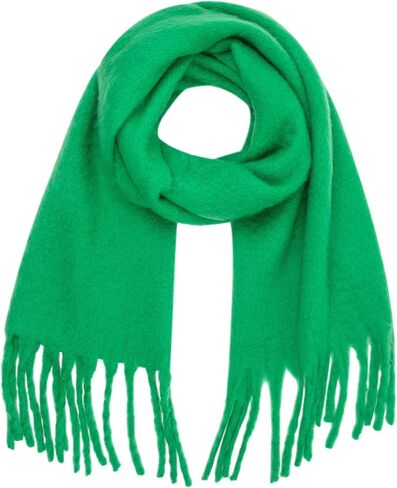 وشاح نسائي شتوي كبير ملون مربعات سميكة دافئة أوشحة ناعمة كاجوال وشاح بطانية بشراشيب in Kuwait