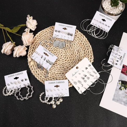 NEWITIN 69 Pieces Gold Jewelry Set for Women Fashion Costume Jewelry Gold Plated Necklace Bracelet Gold Earrings Set for Women in Kuwait