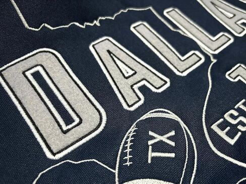 RZUO Men Women Unisex City Classic Football Embroidery Sweatshirt Apparel Pullover Hoodie in Kuwait