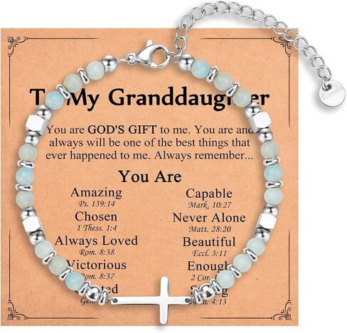 Religious Cross Bracelet for Women Girls, Christian Gifts for Daughter Granddaughter Sister in Christ Friend Niece on Birthday Christmas Easter Valentines Day Graduation in Kuwait