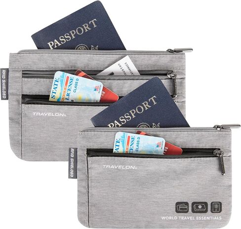 Travelon World Travel Essentials Set of 2 Currency and Passport Organizers in Saudi Arabia
