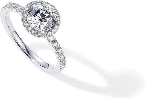 PAVOI 14K Gold Plated Halo Ring | Heart Ring for Women | Square Round Promise Rings for Her in Saudi Arabia