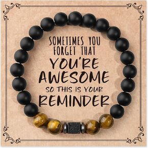 Jewelry&Card Bracelets for Men Teen Boys, Stocking Stuffers for Teens Son, Christmas Birthday Gifts for Men Teen Boys. Best Thank You Gifts ldeas