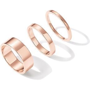 PAVOI 18K Gold Plated 3 Rings Set | Gold Stacking Rings for Women | Stacking Ring Set
