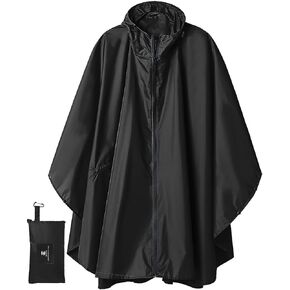 SaphiRose Unisex Rain Poncho Raincoat Hooded for Adults Women with Pockets