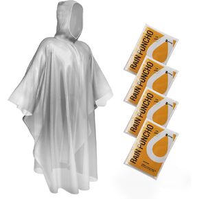 SaphiRose Disposable Rain Ponchos Emergency Clear Poncho
