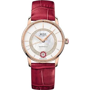 MIDO Baroncelli Lady Necklace - Swiss Automatic Watch for Women - White Dial - Case 33mm - M0378073603101
