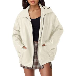 AUTOMET Womens Oversized Leather Jackets Faux Suede Fall Fashion Motorcycle Coats Winter Outfits Clothes Y2k Tops