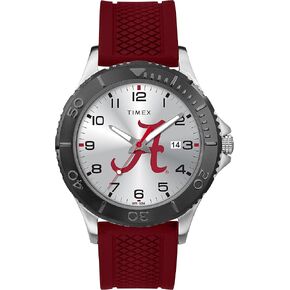 Timex Tribute Men's Collegiate Gamer 42mm Watch – Alabama Crimson Tide with Crimson Silicone Strap