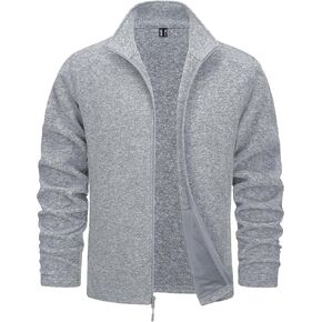 TACVASEN Men's Fleece Jackets Full Zip Lightweight Jacket Casual Soft Warm Coats with Pockets