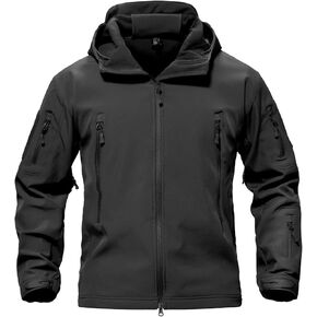 TACVASEN Men's Special Ops Military Tactical Rain Jackets Winter Warm Fleece Softshell Hooded Raincoat Snowboard