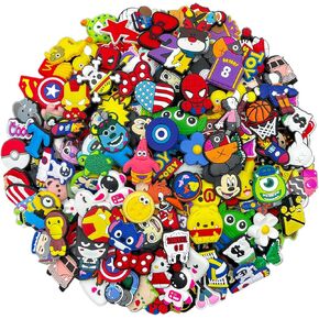 Lot of 30,50,100 Cartoon Random Bulk Shoe Charms and pins - Cool and Cute - PVC - for Sandals and Shoe Decoration