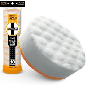 SneakERASERS Instant Sole and Sneaker Cleaner, Premium, Disposable, Dual-Sided Sponge for Cleaning & Whitening Shoe Soles (1 Pack)