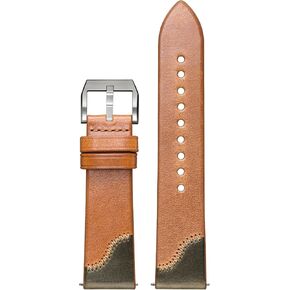 REZERO Genuine Leather Watch Bands Quick Release, Handmade Watch Straps, Full Grain Watch Bands Replacement with Vintage Contrast Color Design, 20mm 21mm 22mm Classy Style for Men, Women
