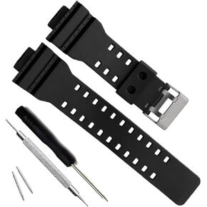 My Time OliBoPo Natural Resin Replacement Watch Band Strap for Casio Mens G-Shock GD120/GA-100/GA-110/GA-100C