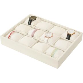 Coward Sunglass Organizer Tray, Beige Velvet Glasses Organizer Trays, Eyeglasses Watches Jewelry Display Organizer Tray Box for Men Women (8 Grids) in Saudi Arabia