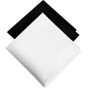 Molain 2Pcs Men's Pocket Square Satin Pocket Square for Men Solid Color Handkerchief Suit Pocket Squares Pure Silk Hankies