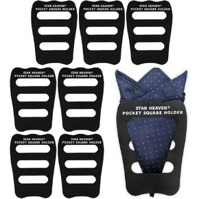 Pocket Squares Holder For Men, Best Accessories for Suits, Tuxedos,Vests and Dinner Jackets, 8Pack Assorted.