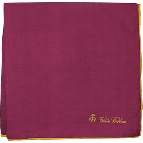 Brooks Brothers Purple Logo Pocket Square