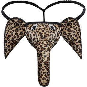 Elephant Trunk Thong Underwear Men G-String Funny Ideas Leopard