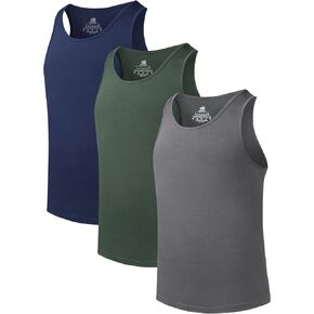 DAVID ARCHY Men's Tank Top Bamboo Rayon Undershirts Tank Shirt Moisture-Wicking A-Shirt for Men, 3 or 5 Pack