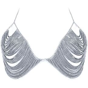 YWCUTE Women's Sexy Body Chain Multi layer Chest Chain Fashion Bra Chain Accessories Gift Body Jewelry