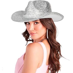 Classic Western Felt Cowboy Cowgirl Hat for Women Men Wide Brim Belt Buckle Cowboy Hat (Size:Medium-Large)
